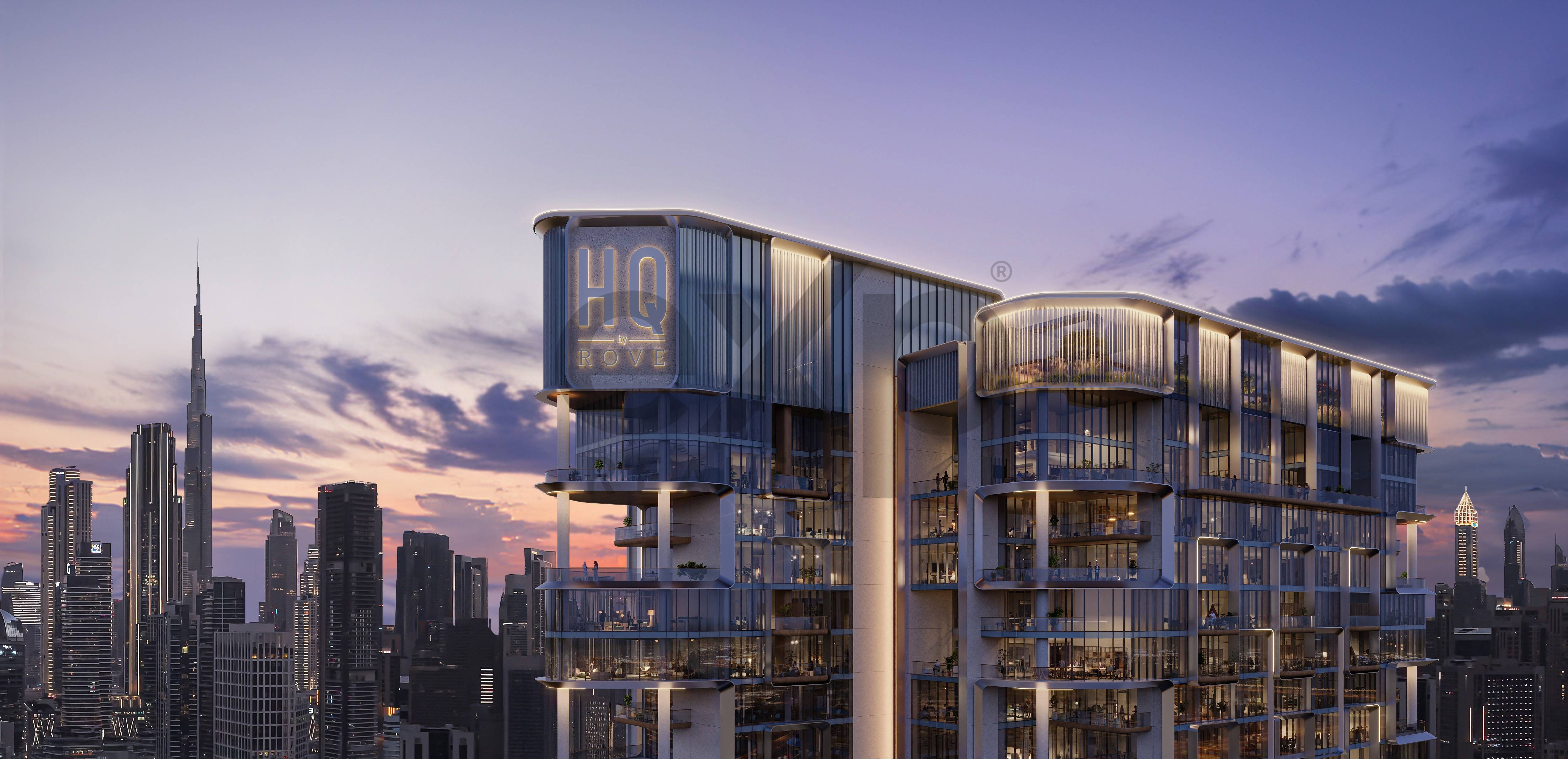 Signature Penthouse Loft with Burj Khalifa Views at HQ by Rove, Business Bay