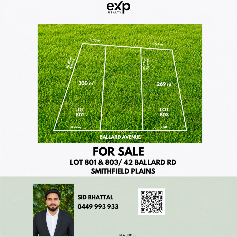 Land for sale in Smithfield Plains, 42 Ballard Road, Smithfield Plains SA 5114, 300 m²