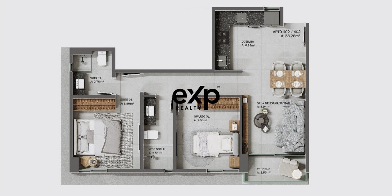 Apartamento à venda em cabedelo, Virginia Maria Nogueira Pimentel 24 Intermares cabedelo 58310-692, 52 m²