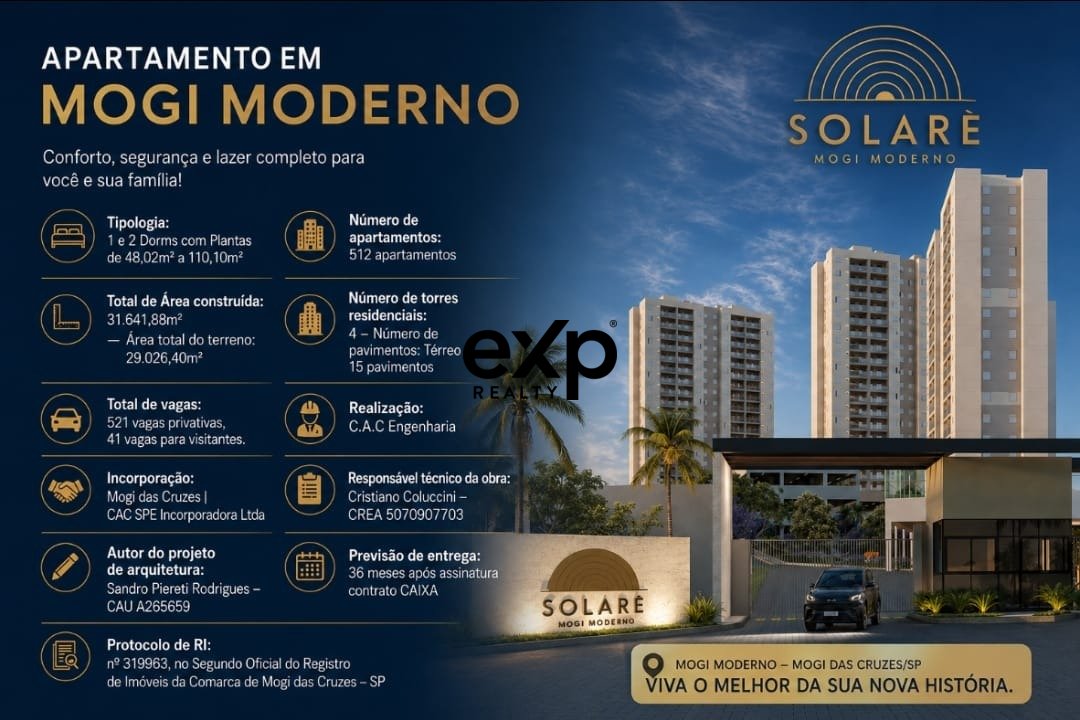 Apartamento à venda em Mogi das Cruzes, Japão 5436 Residencial Solare Mogi das Cruzes 08730-330, 31642 m²