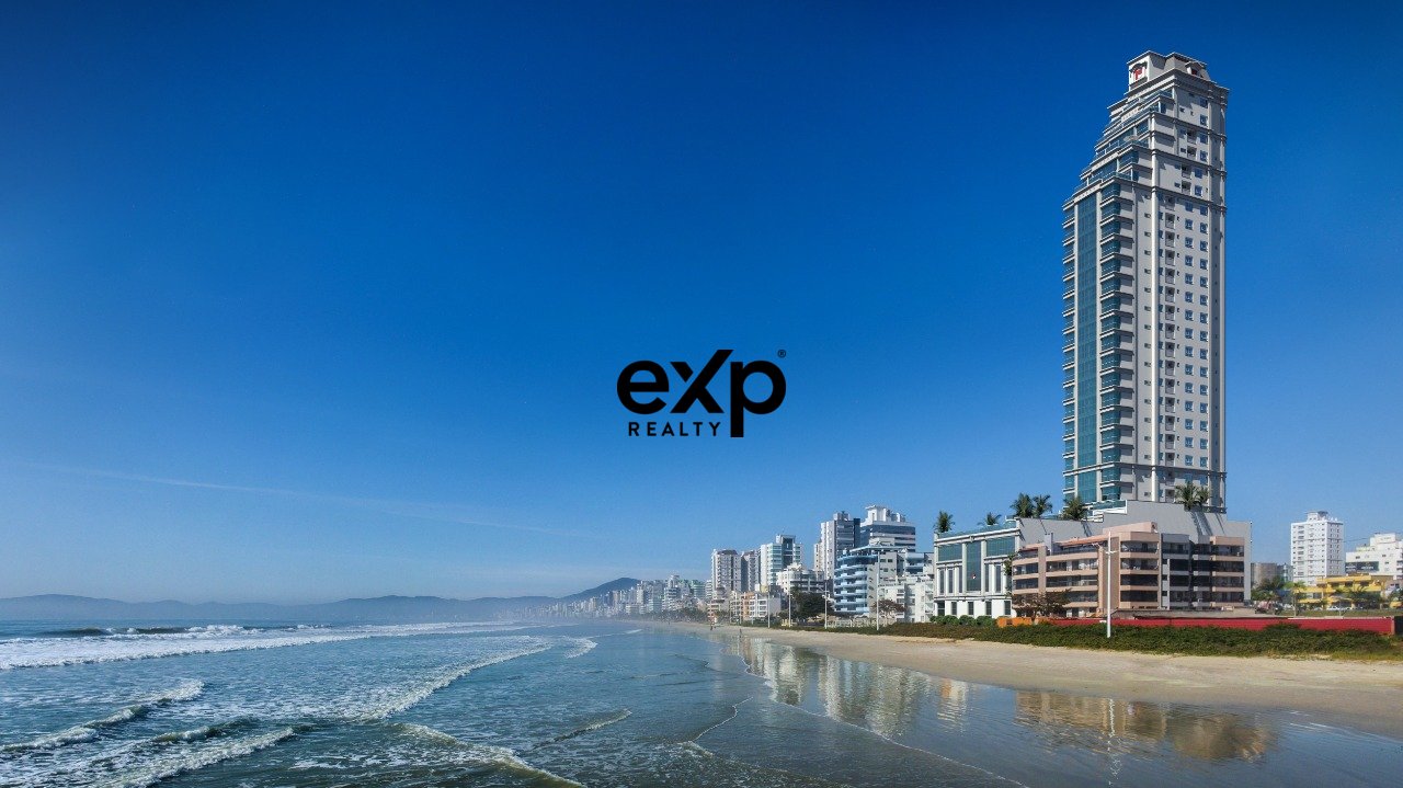 Apartamento Pé Na Areia Frente Mar com terraço em Itapema/SC