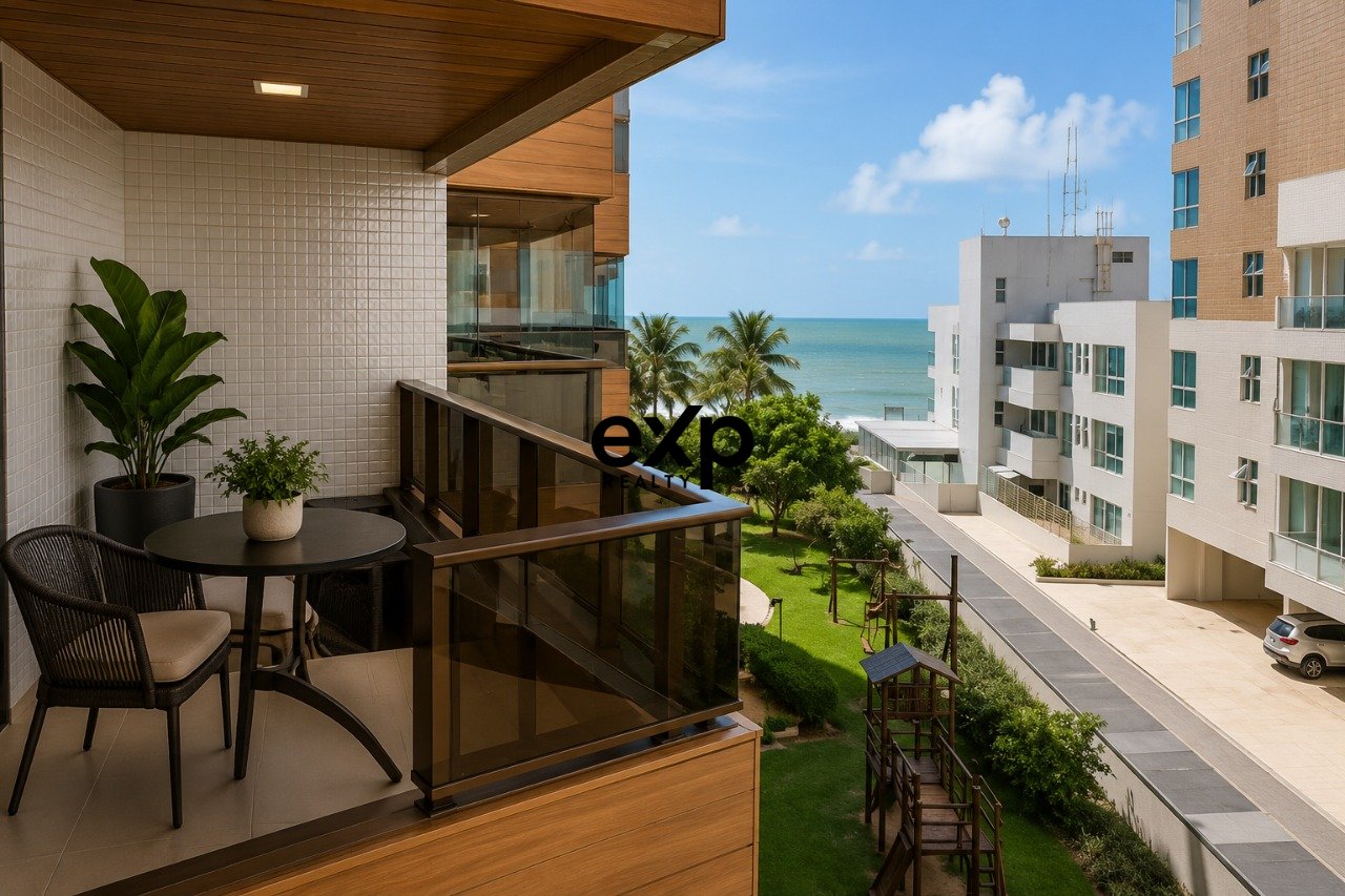 APARTAMENTO PÉ NA AREIA NO PARAÍSO DO ATLÂNTICO | 127m² | 3 QUARTOS | MOBILIADO | ALTO PADRÃO