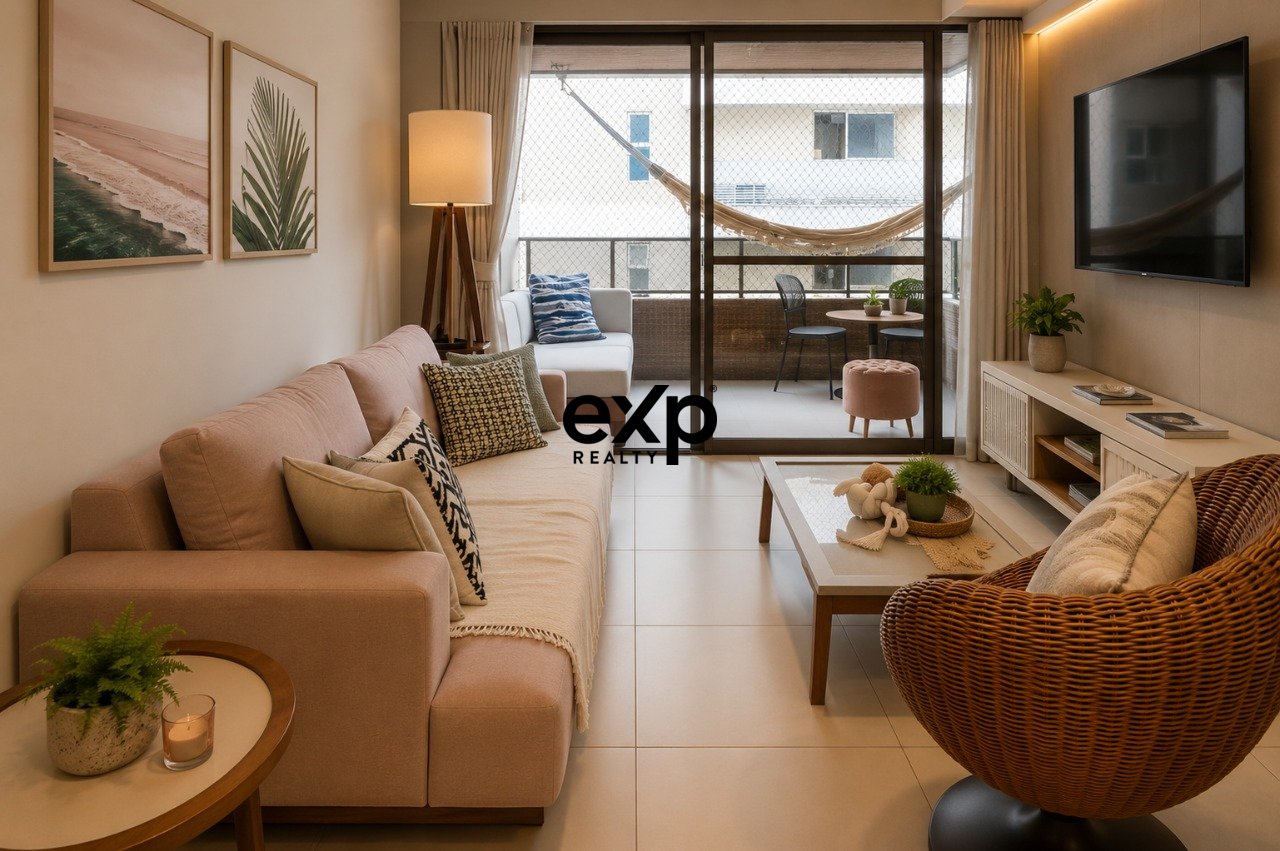 APARTAMENTO PÉ NA AREIA NO PARAÍSO DO ATLÂNTICO | 127m² | 3 QUARTOS | MOBILIADO | ALTO PADRÃO