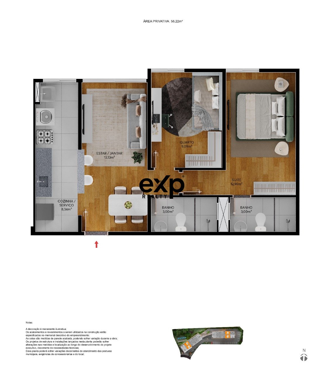 Apartamento à venda em Petrópolis, Rua 29 de Junho 566 Valparaiso Petrópolis 25655-091, 40 m²
