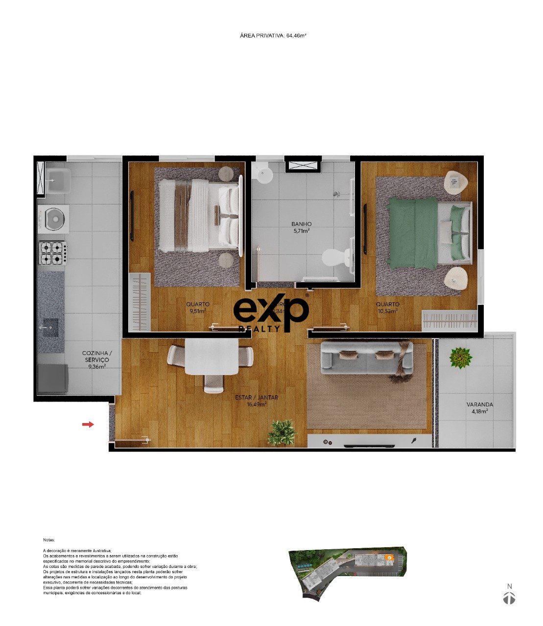 Apartamento à venda em Petrópolis, Rua 29 de Junho 566 Valparaiso Petrópolis 25655-091, 40 m²