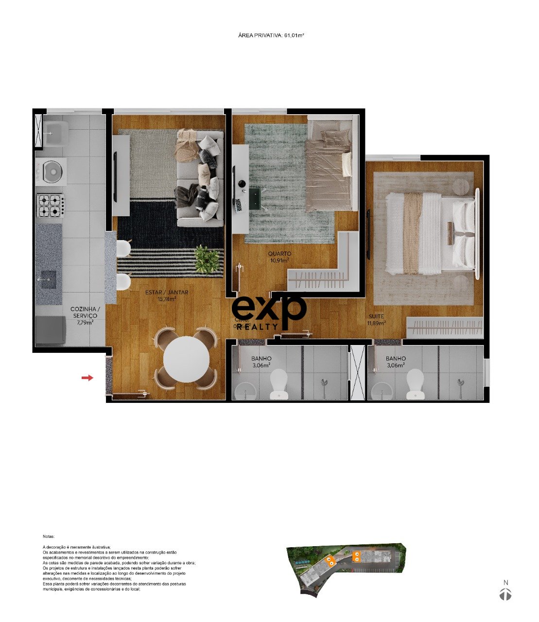 Apartamento à venda em Petrópolis, Rua 29 de Junho 566 Valparaiso Petrópolis 25655-091, 40 m²