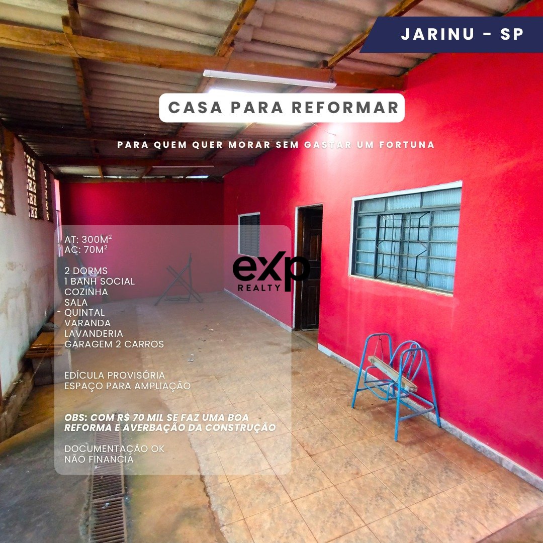 CASA PARA REFORMAR E MORAR OU REVENDER EM JARINU