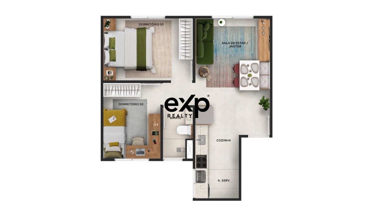 Apartamento à venda em Goiânia, Flores Das Paineira 300 Flores do Cerrado Goiânia 74481-866, 42 m²