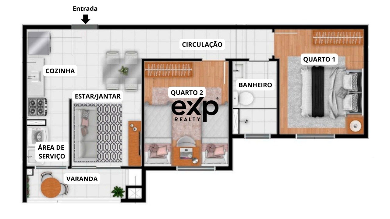 Apartamento à venda em Curitiba, Copaíba 144 Bairro Alto Curitiba 82840-040, 61 m²
