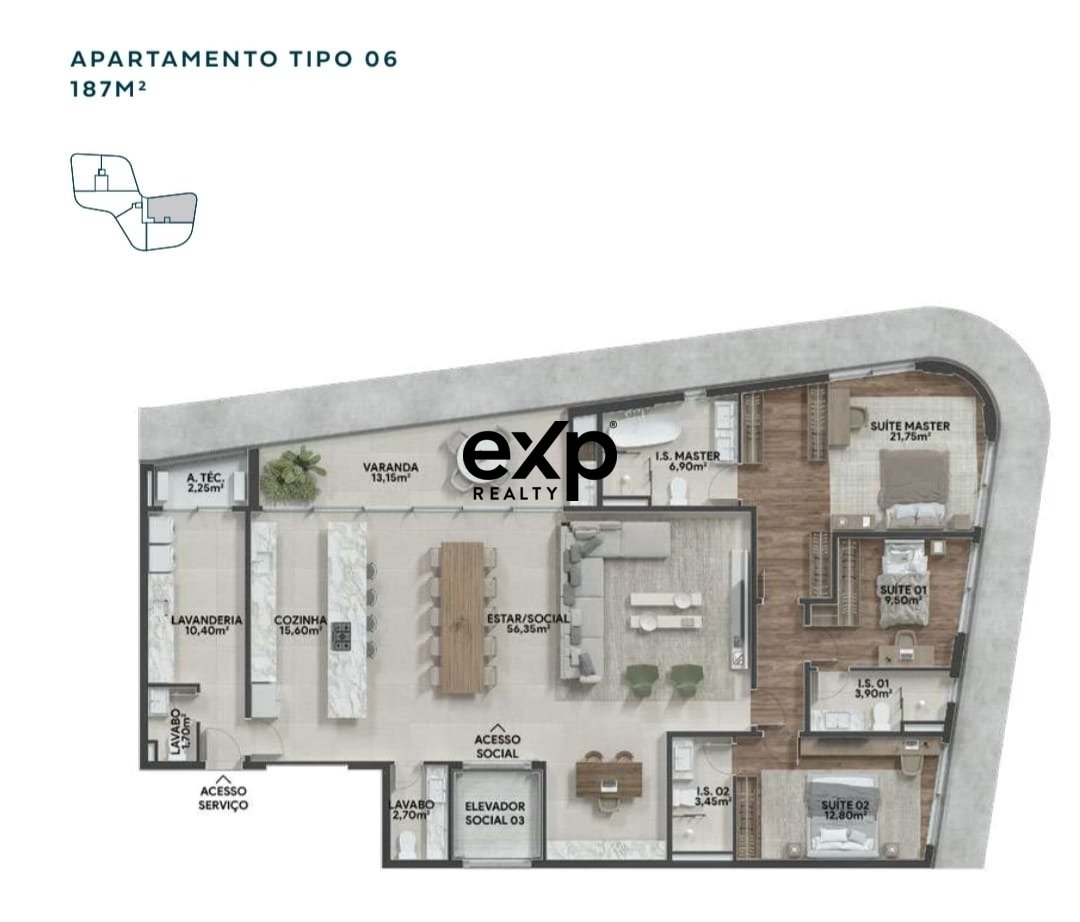 Apartamento à venda em Curitiba, Professor Assis Gonçalves 778 Água Verde Curitiba 80620-250, 273 m²