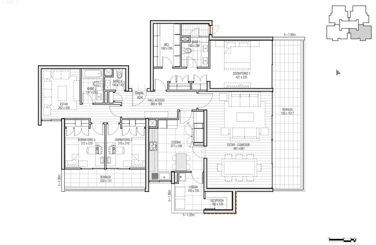Departamento en venta en Las Condes, Rosario sur 505