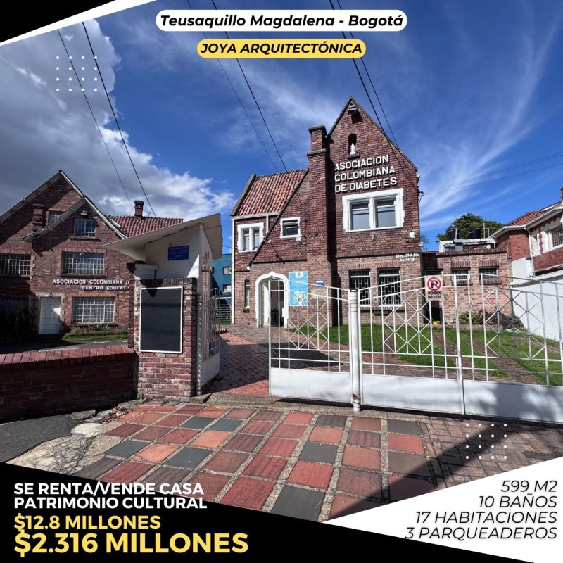 CASA en venta en Bogotá, DIAGONAL 39A. BIS 14 78, 599 m²