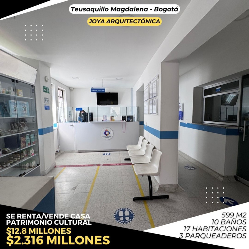 CASA en venta en Bogotá, DIAGONAL 39A. BIS 14 78, 599 m²