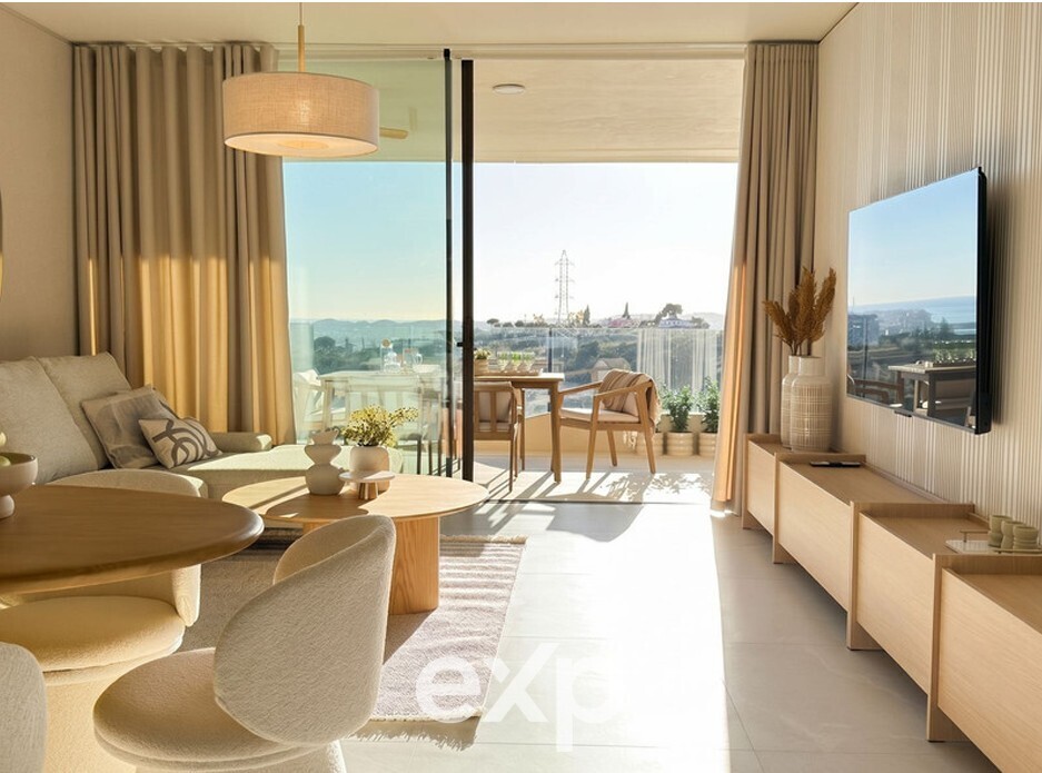 Luxuriöse 2-Zimmer-Wohnung mit Meer- und Bergblick in El Higuerón, Fuengirola
