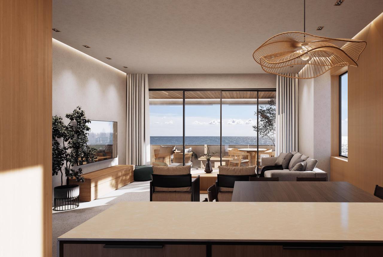Venta de apartamentos de 1, 2 y 3 habitaciones en primera línea de playa en Juan Dolio