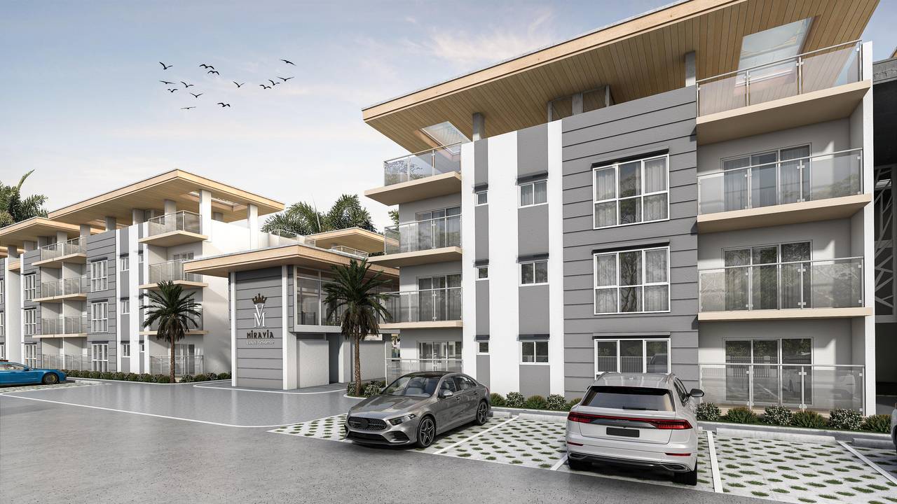 Apartamentos de 2 habitaciones, 2 baños y 1 parqueo en Punta Cana