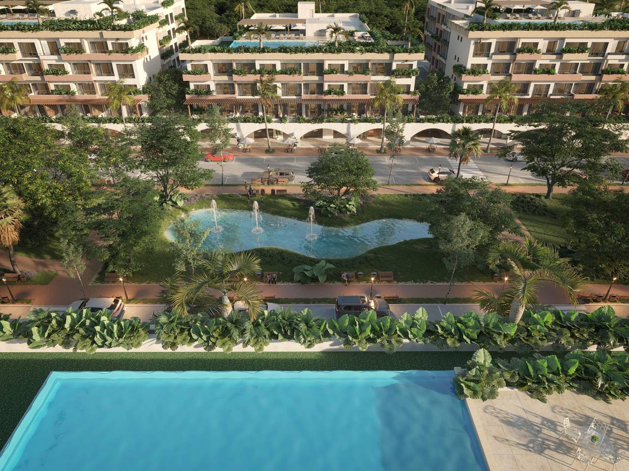 Condos Modernos y Vida Urbana con Estilo Tropical