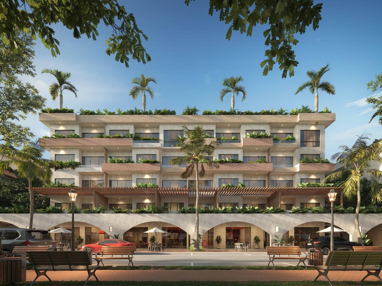 Condos Modernos y Vida Urbana con Estilo Tropical