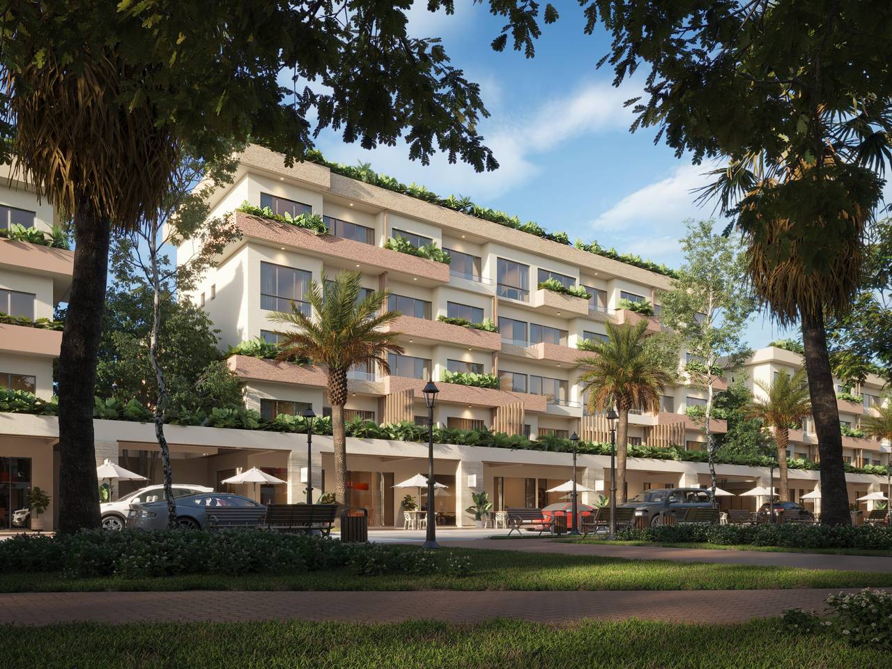 Condos Modernos y Vida Urbana con Estilo Tropical