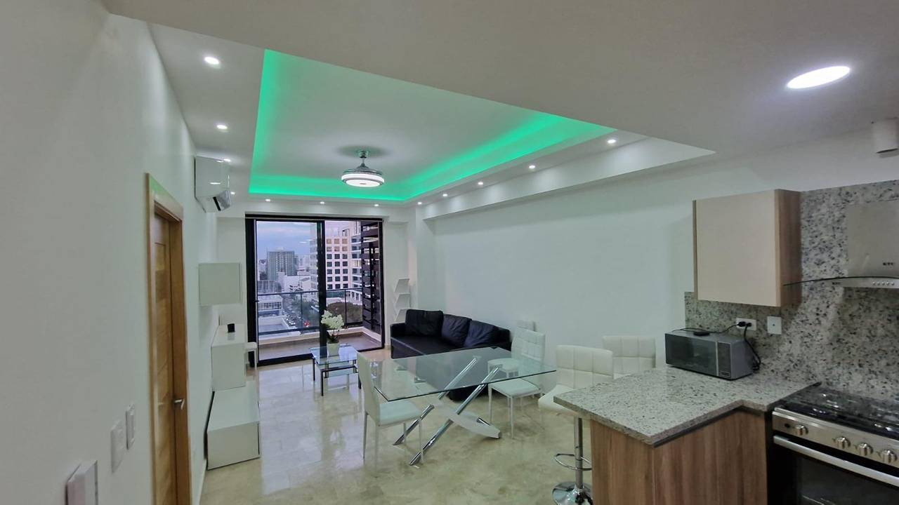 Apartamento Amueblado de 1 Habitación con 2 Baños y Amenidades de Lujo en Alquiler | USD$1,300
