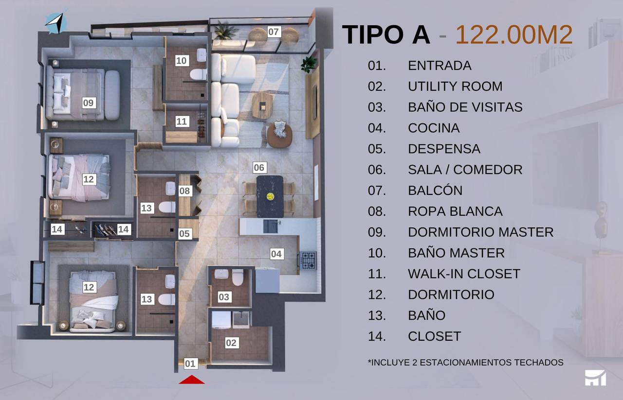 Apartamento venta Evaristo  Morales