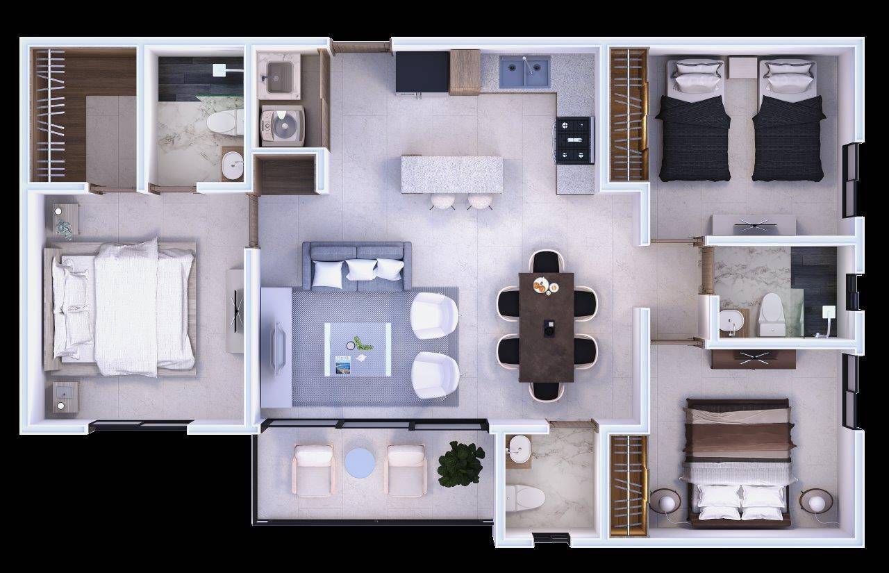 Proyecto de apartamentos en Llanos de Gurabo, Santiago