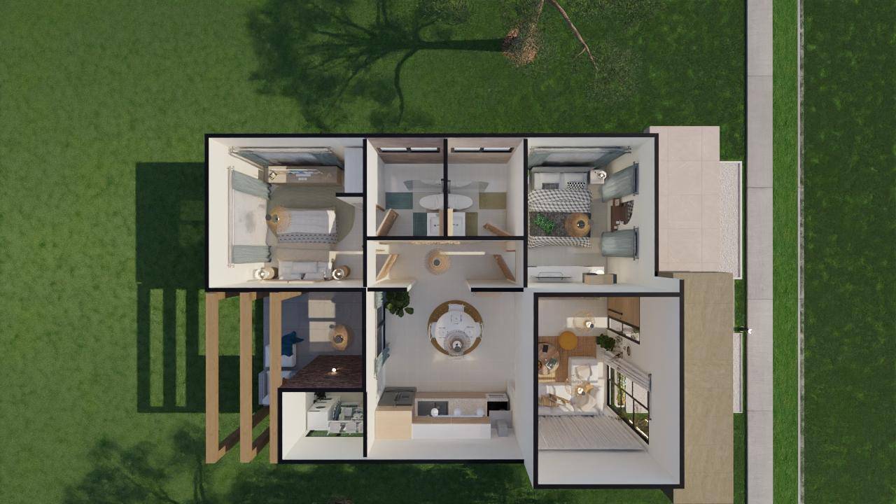 Villas de 2 habitaciones de 1 nivel en Macao, Punta Cana