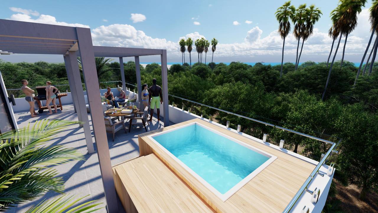 Apartamento moderno en Palm Beach Bávaro a 7 min de la playa, con lock-off y áreas sociales exclusivas