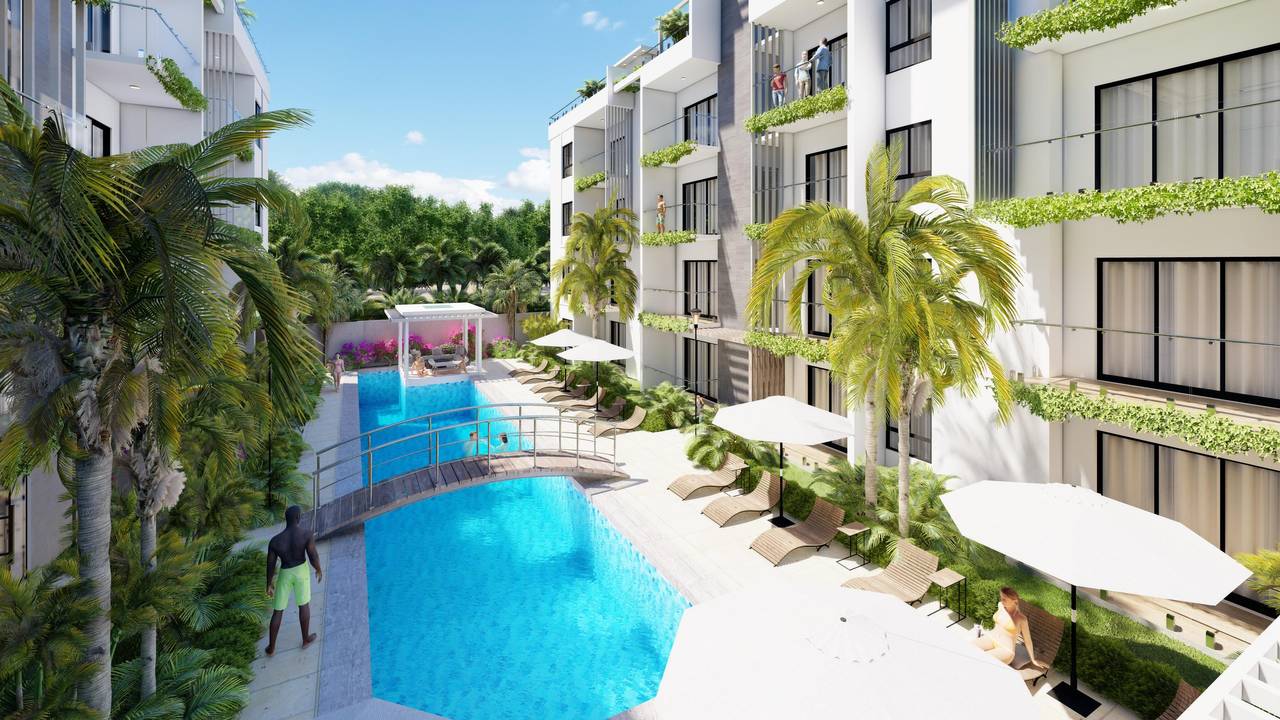Apartamento moderno en Palm Beach Bávaro a 7 min de la playa, con lock-off y áreas sociales exclusivas