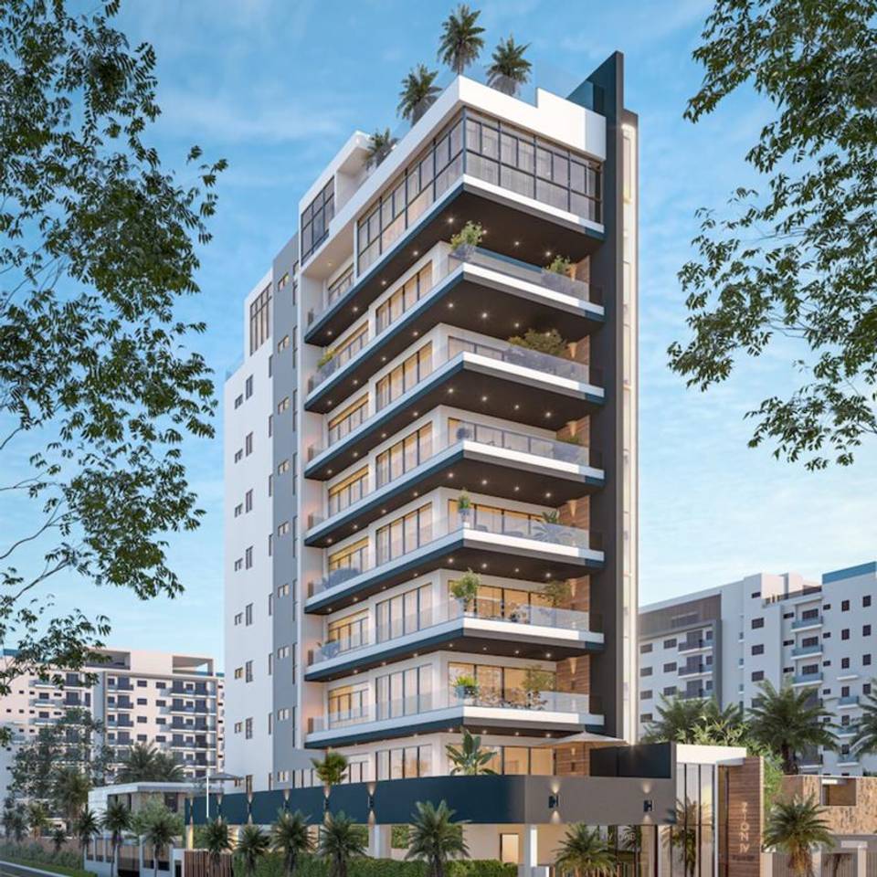 Proyecto  de apartamentos de 3 y 4 habitaciones en Urbanización Renacimiento, Santo Domingo.