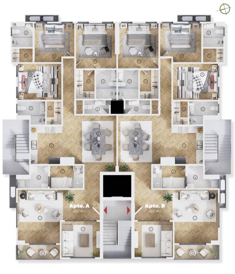 Apartamentos en venta en Santo Domingo D.N., Urbanización Real, 180 m²