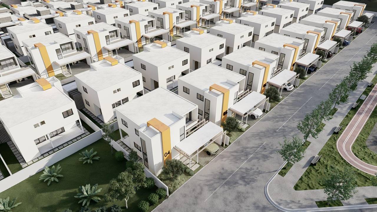 Villas de 2 niveles con 3 habitaciones, 2.5 baños y 2 parqueos en Punta Cana