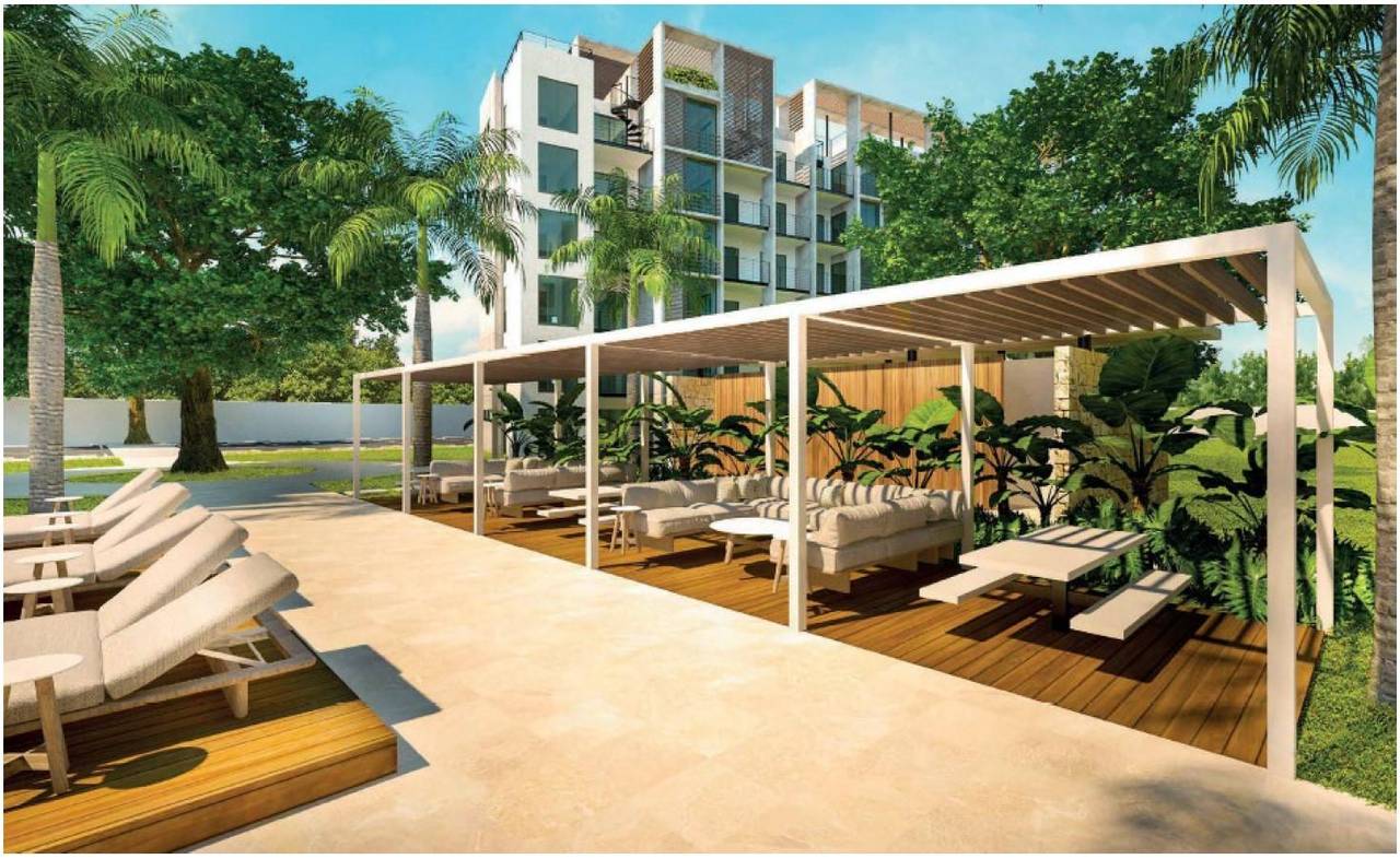 Venta de Apartamento de 2 habitaciones, 2 baños y 1 parqueo con terraza privada en Punta Cana