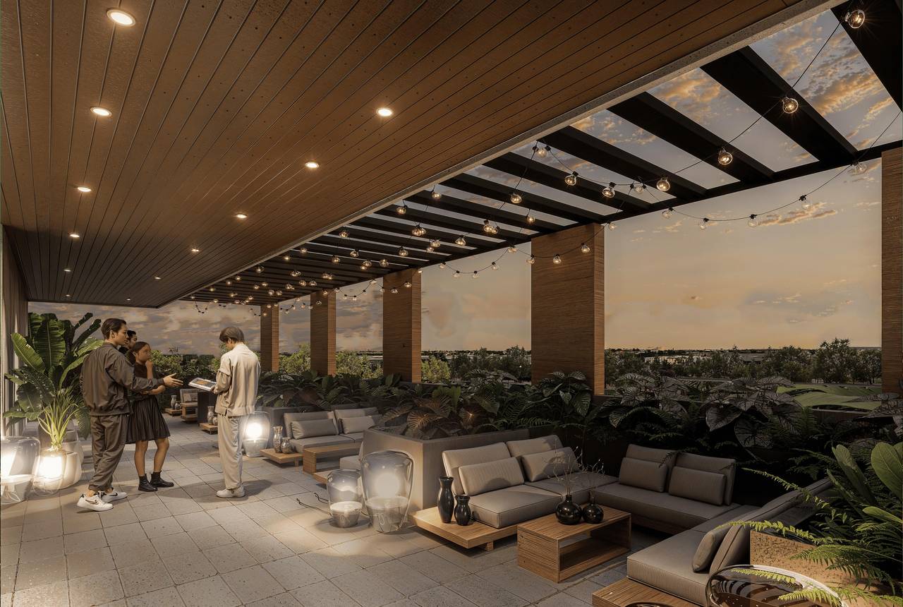 Apartamentos modernos en The Social Business Center Punta Cana con rooftop, gimnasio y canchas de pádel