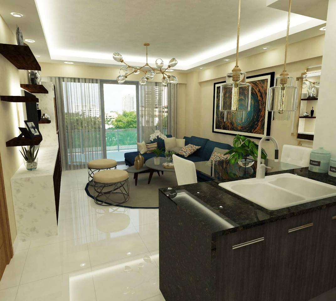 Apartamentos de 1 habitación y 1.5 baños con 2 parqueos en Gazcue