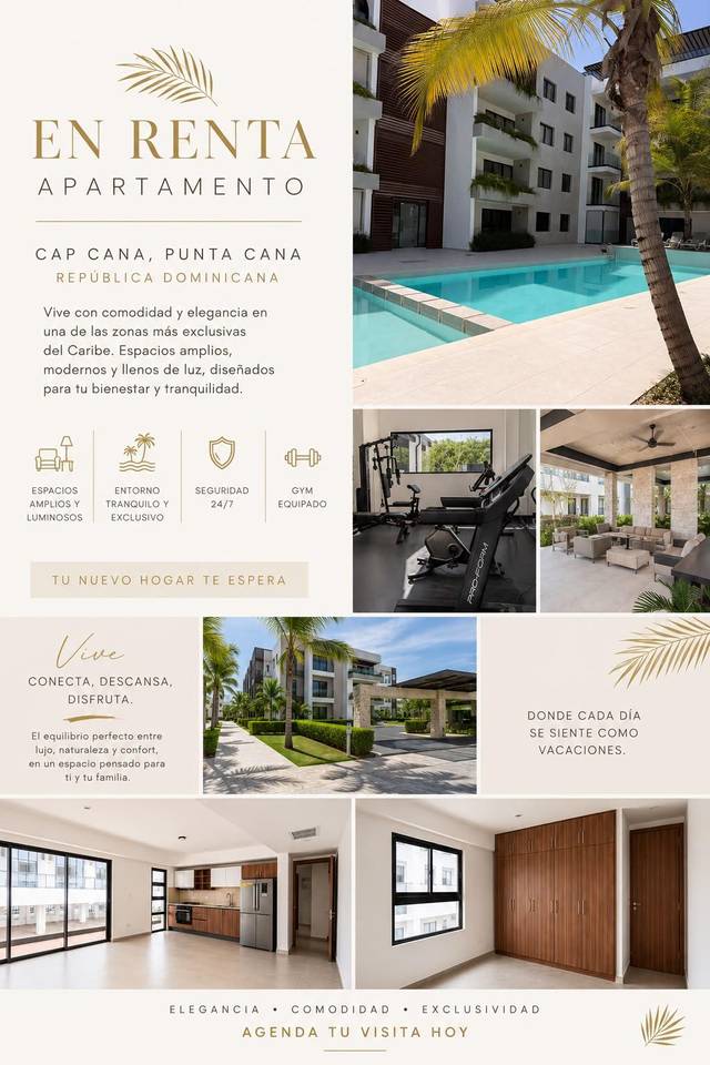 Apartamentos en alquiler en Cap Cana