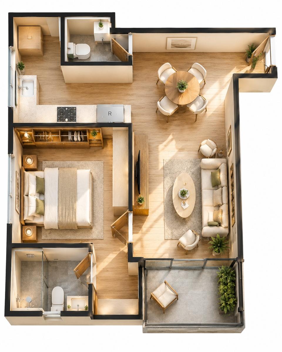 Departamento en venta en Pichincha | Quito | González Suárez, Suite en Venta 7mo piso, 56 m²