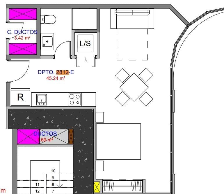 Departamento en venta en Pichincha | Quito | La Carolina, Venta de Suite, Av. Amazonas y NN. UU. Piso 28, 45 m²