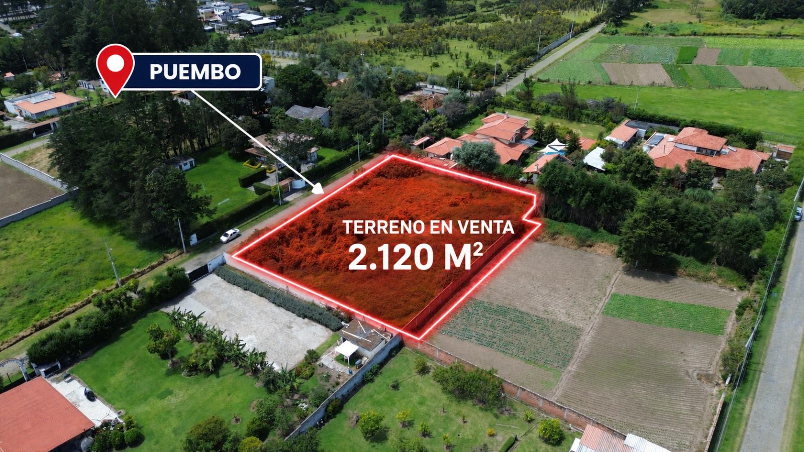 Terreno en venta en Pichincha | Quito | Puembo, Jose Borja, conjunto Nueva Andalucia, calle B, Puembo, 2121 m²