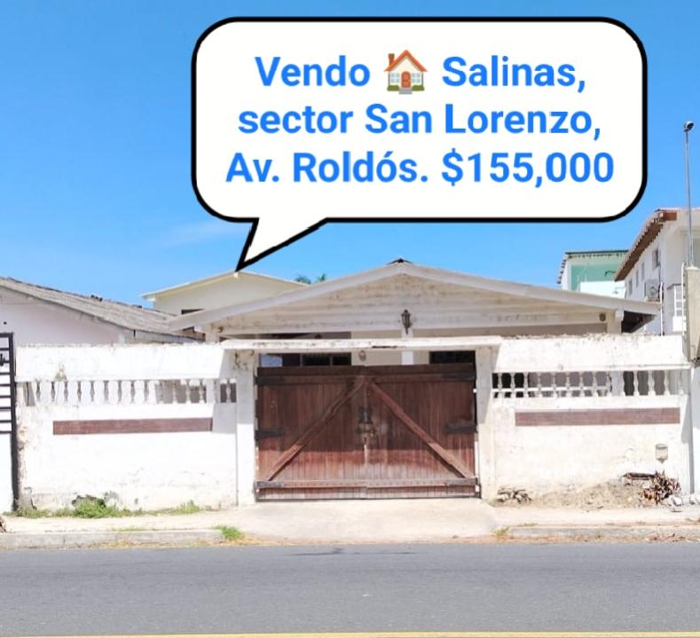 Casa en venta en Santa Elena | Salinas | San Lorenzo, Av. jaime Roldós Aguilera, 170 m²