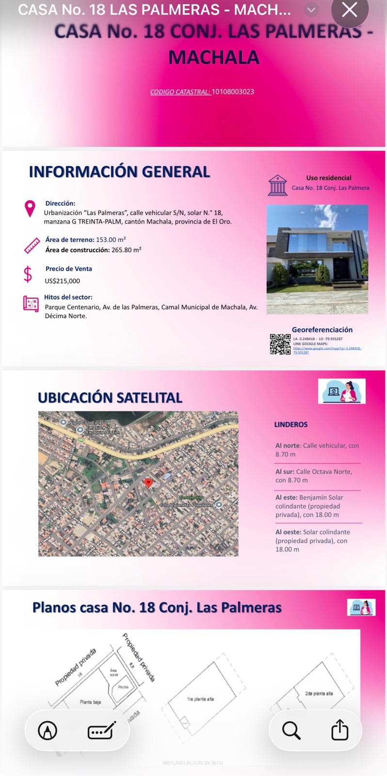 Casa en venta en El Oro | Machala | Centro de Machala, Calle vehicular 18, 266 m²