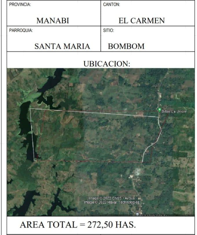 Land in Manabí, El Carmen parish Santa Maria. La Bramadora Bombom hacienda. 2