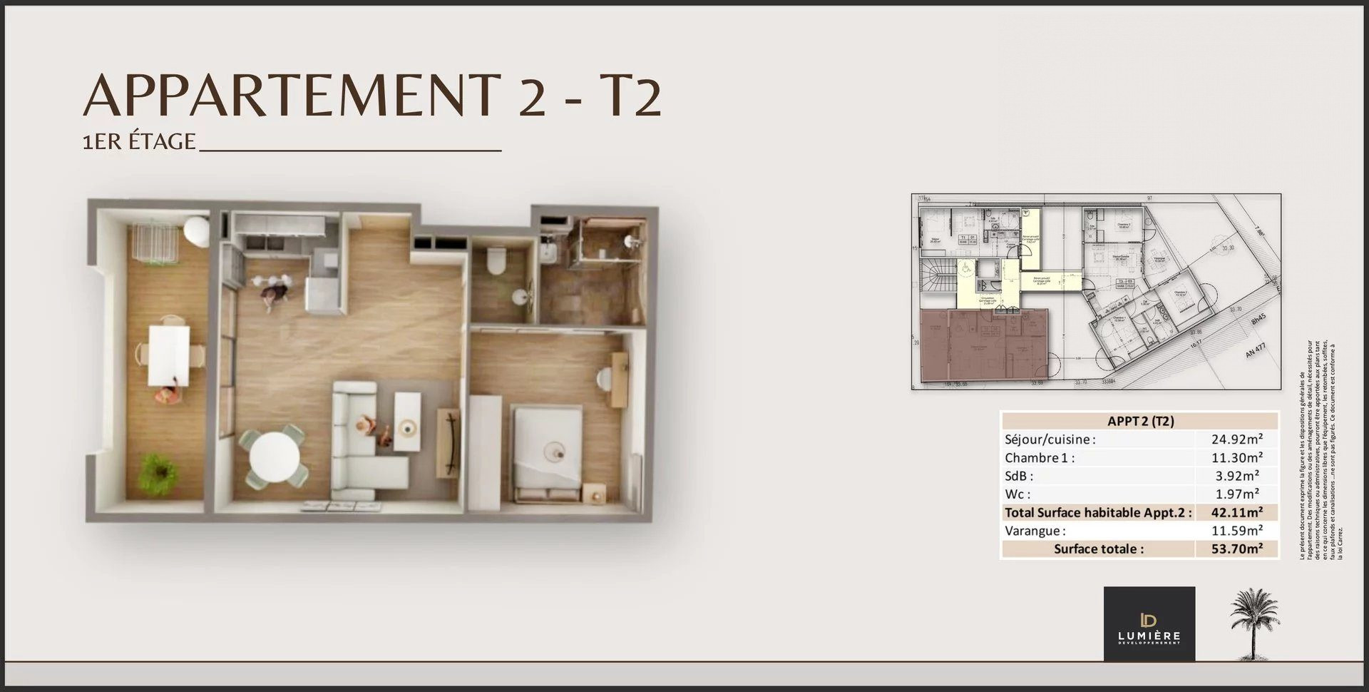 SAINT-DENIS / NEW T2 APARTMENT / PREMIUM STANDING 3