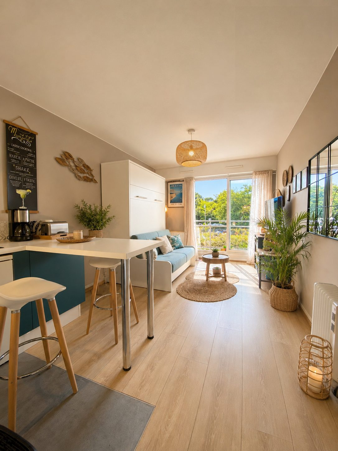 Studio avec accès privatif à la plage, parking, balcon et cellier