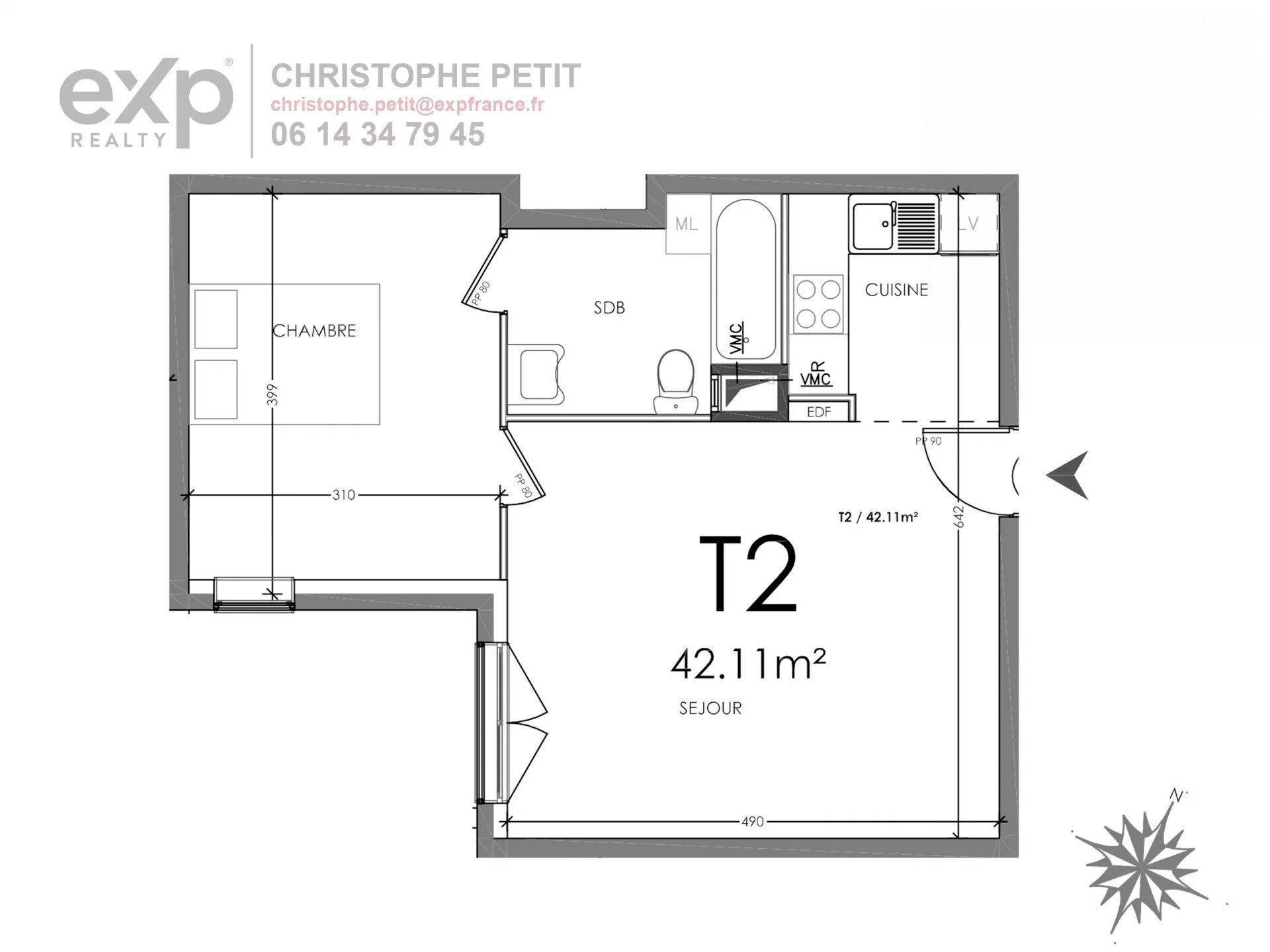 2-Room Apartment, 42 m² 5