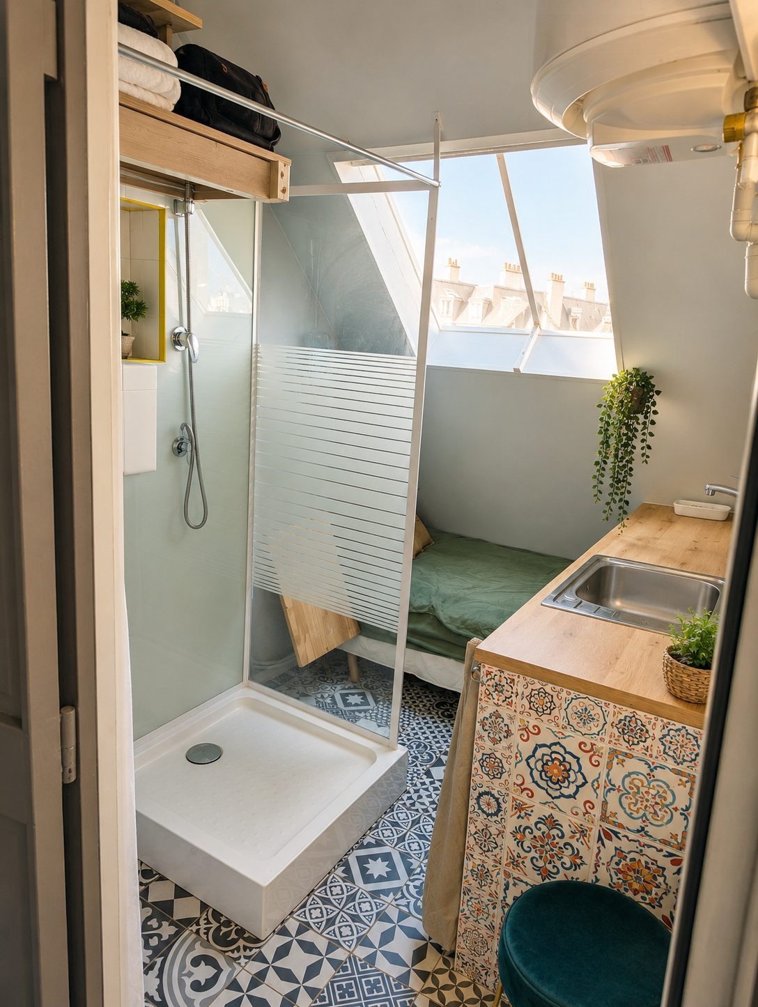 Chambre de service / débarras – 4 m² – dernier étage – immeuble haussmannien