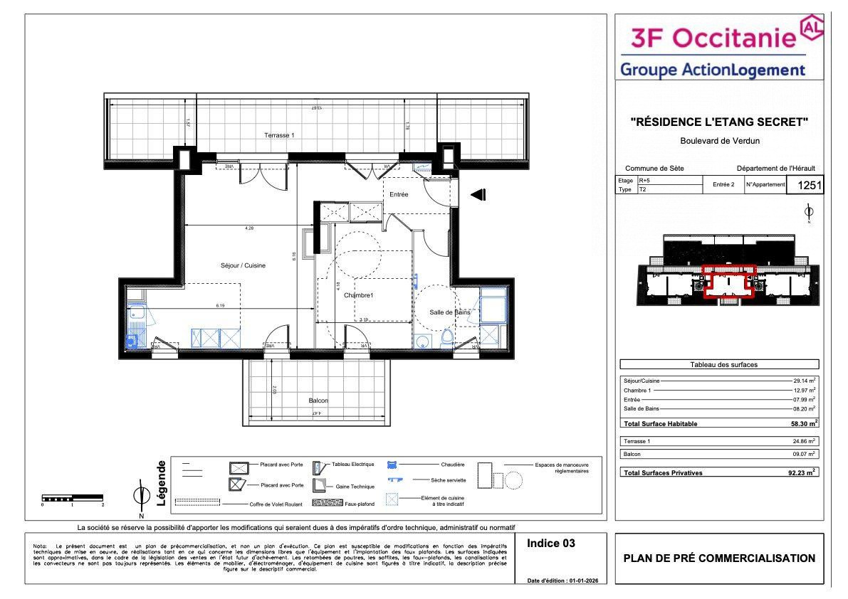 Appartement à vendre à Sète, 58 m²