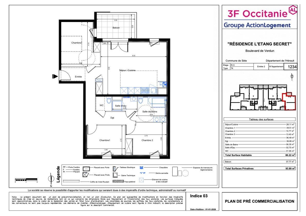 Appartement à vendre à Sète, 86 m²