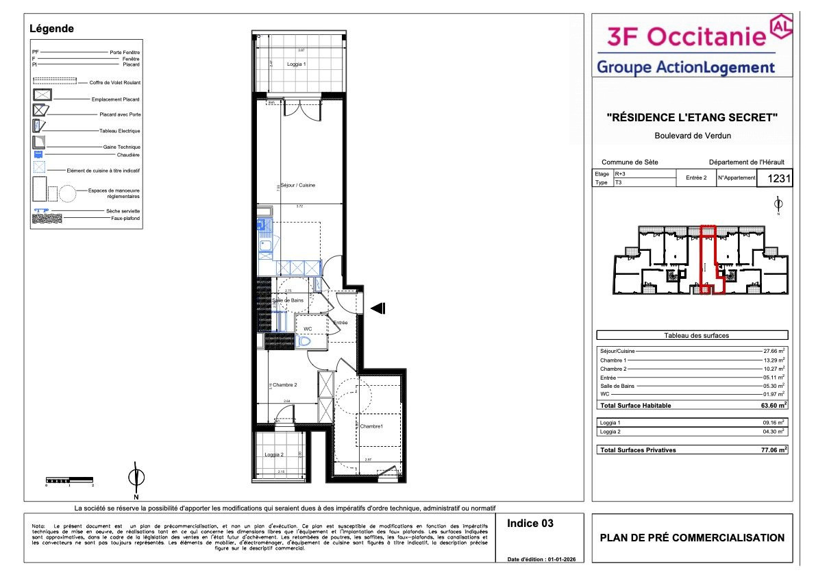 Appartement à vendre à Sète, 64 m²