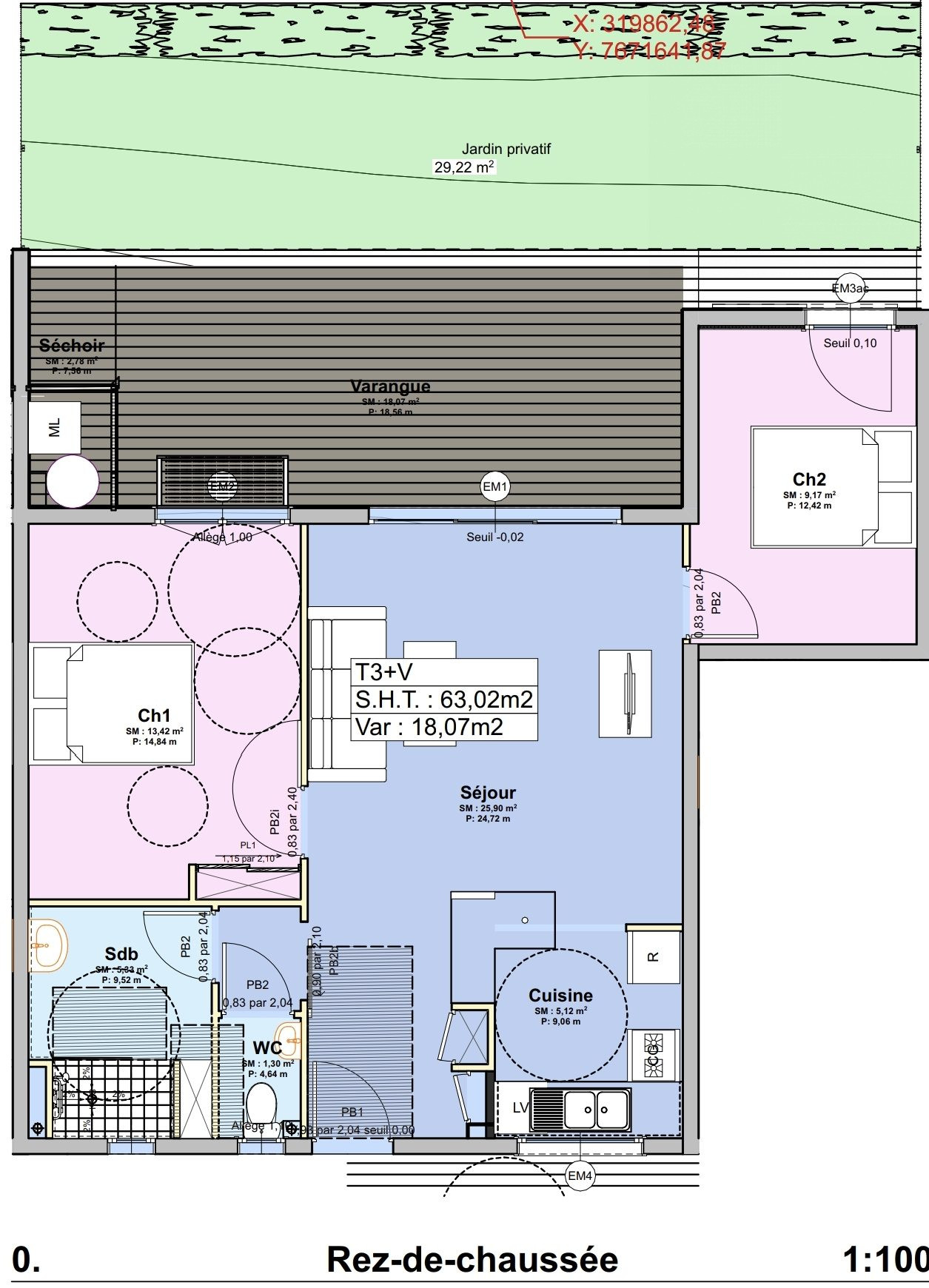 Appartement à vendre à Saint-Paul, 63 m²